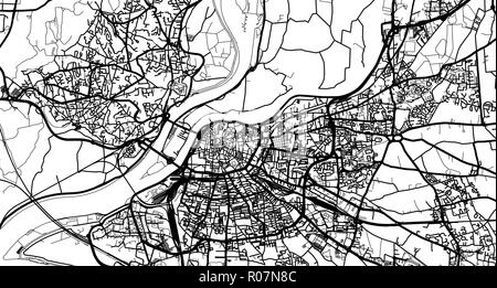 Urban vektor Stadtplan von Avignon, Frankreich Stock Vektor