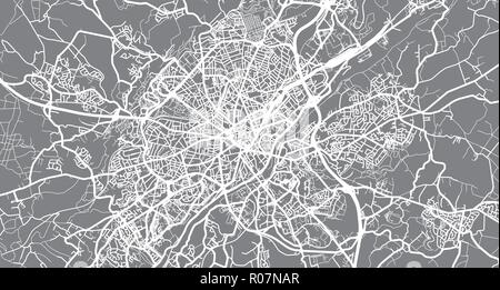 Urban vektor Stadtplan von Limoges, Frankreich Stock Vektor