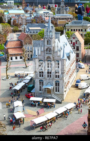 Den Haag, Niederlande - 8 April 2016: Miniaturpark Madurodam, Holland und touristische Attraktion in Den Haag, Niederlande Stockfoto