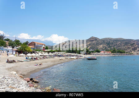 Agia Galini Beach, Agia Galini, Rethimnon, Kreta (Kriti), Griechenland Stockfoto