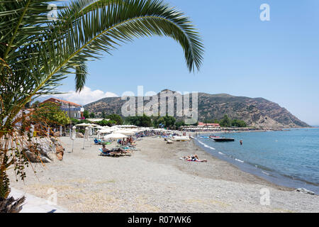 Agia Galini Beach, Agia Galini, Rethimnon, Kreta (Kriti), Griechenland Stockfoto