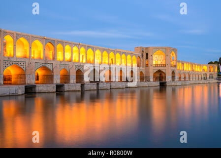 Khaju-Brücke, Isfahan, Iran Stockfoto