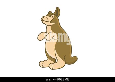 Cute Kangaroo Logo Designs Inspiration, Vektor, Abbildung Stock Vektor