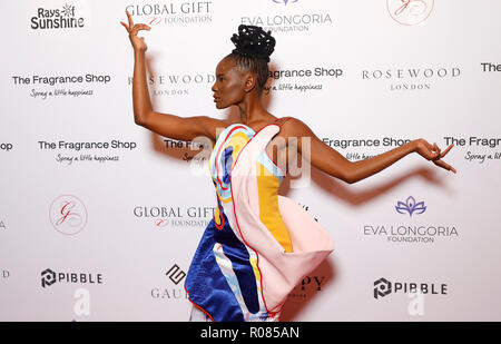 Shingai Shoniwa die Teilnahme an der 9. jährlichen globalen Geschenk Gala im Rosewood Hotel, London statt. Stockfoto