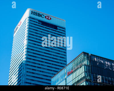 HSBC Gebäude, HSBC Tower, Canary Wharf, Doclands, London, England, UK, GB. Stockfoto