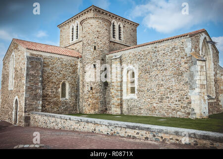 Architektonisches Detail des Priorat Saint Nicolas in der Stadt von Les Sables d Olonnes, Frankreich Stockfoto