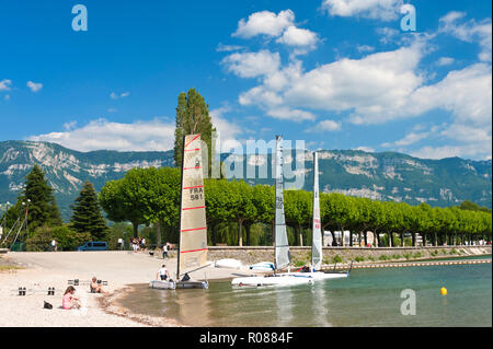 Lac du Bourget, Savoie, Frankreich, Europa. Stockfoto