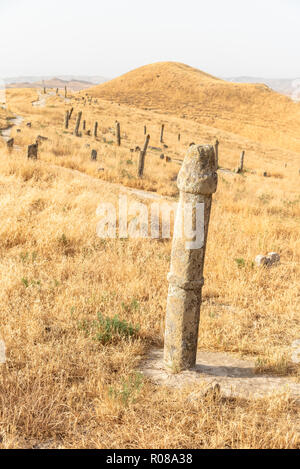 Khaled Nabi Friedhof, in der Gokcheh Dagh Hügel der turkmenischen Sahra in Golestan, nördlichen Iran gelegen Stockfoto