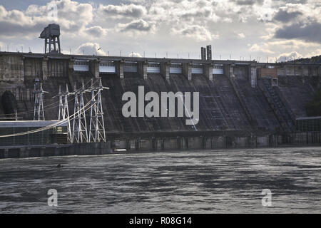 Damm in Divnogorsk. Krasnoyarsk Krasnodar. Russland Stockfoto