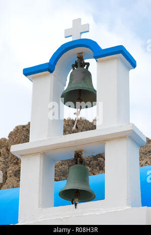 Traditionelle griechische Kirche Glocken auf der Insel Kreta Stockfoto