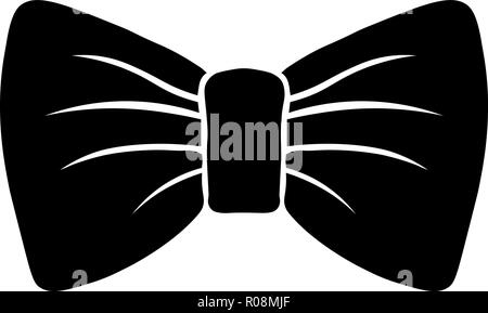 Kostüm Schmetterling. Bug schwarz Vektor Silhouette. Symbol und Dekor. auf weißem Hintergrund. Abbildung. Stock Vektor