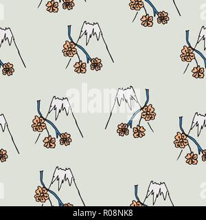 Im japanischen Stil nahtlose Muster Stock Vektor