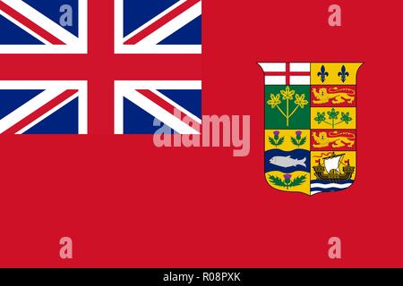 Historische Flagge von Kanada. Vector Illustration Stock Vektor