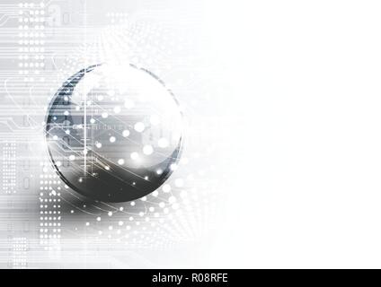 Technische Kommunikation digitale Welt Kreis interface Abstract background vektor design Stock Vektor