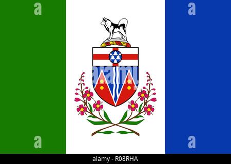 Einfache Flagge Provinz von Kanada. Yukon Stock Vektor