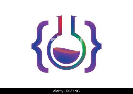Code lab Logo Design Inspiration Stock Vektor