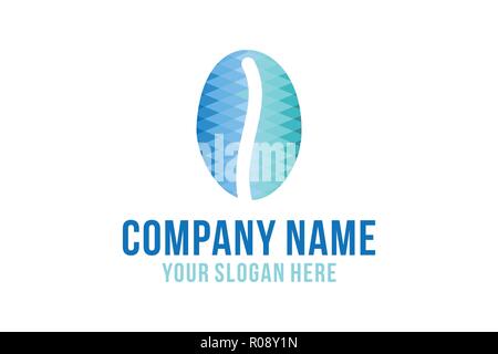 Blue Ice Kaffee brühen, Logo Design Inspiration Stock Vektor