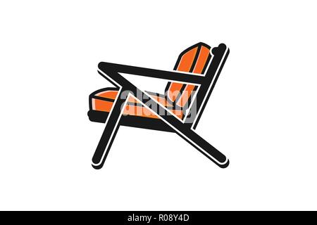 Minimalistische Stuhl Logo Design Inspiration Stock Vektor