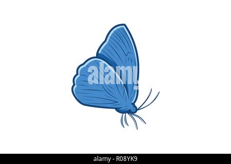 Butterfly Logo Designs Inspiration isoliert auf weißem Hintergrund Stock Vektor