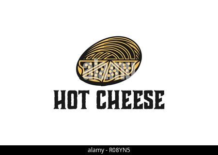 Italienische Pizzeria Logo Designs Inspiration isoliert auf weißem Hintergrund Stock Vektor