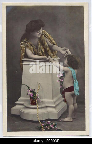 Eine antike historische Familie und Kinder themed Foto Stockfoto
