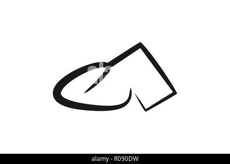 Piano mono Line logo Icon Designs Inspiration isoliert auf weißem Hintergrund Stock Vektor