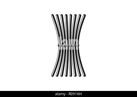 Eine Handvoll Sticks, Symbol der Einheit Logo Designs Inspiration isoliert auf weißem Hintergrund Stock Vektor