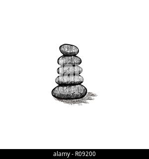 Stein balance, Yoga Logo Design Inspiration Stock Vektor