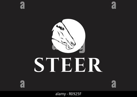 Horse Logo Designs Inspiration isoliert auf weißem Hintergrund Stock Vektor