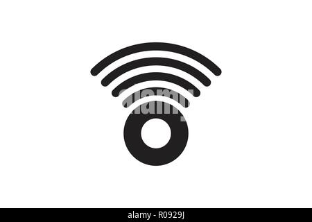 Signal, Wlan, Radar Logo Designs Inspiration isoliert auf weißem Hintergrund Stock Vektor