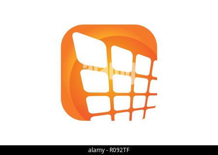 Solar Panel, Energie Logo Designs Inspiration isoliert auf weißem Hintergrund Stock Vektor