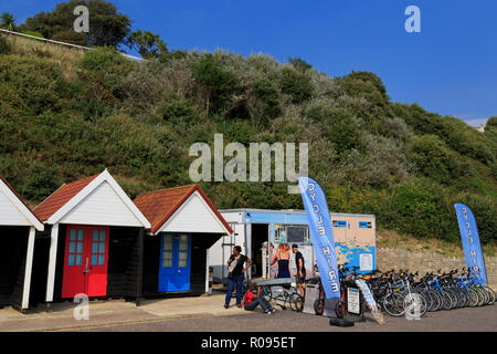 Fahrradverleih, Bournemouth, Dorset, England, Vereinigtes Königreich Stockfoto