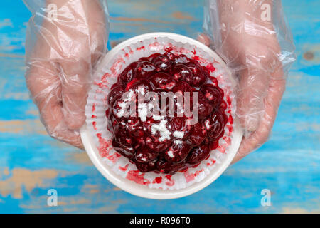 Frische kirsche Kuchen. Stockfoto