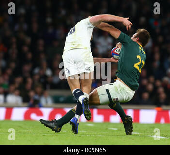 London, Großbritannien. 03 Nov, 2018. Während Quilter Internationale zwischen England und Südafrika bei Twickenham Stadium, London, England, 03. Nov 2018. Credit: Aktion Foto Sport/Alamy leben Nachrichten Stockfoto