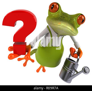 Spaß Frosch Gärtner - 3D-Darstellung Stockfoto