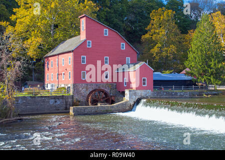 Rote Mühle in Clinton, New Jersey Stockfoto