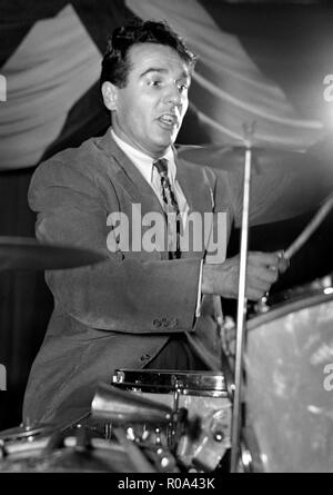 Portrait von Gene Krupa, 400 Restaurant, New York City, New York, USA, William S. Gottlieb Sammlung, Juni 1946 Stockfoto