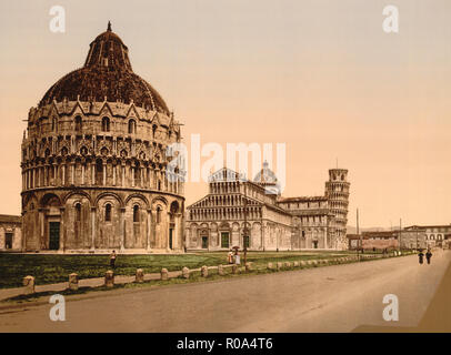 Cathedral Square, Pisa, Italien, Photochrom Print, Detroit Publishing Company, 1900 Stockfoto