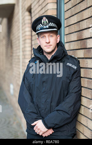 Chief Inspector Davie Robertson in St Leonards Polizeistation, Bonfire Night Interview Stockfoto