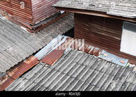Altes haus dach Stockfoto
