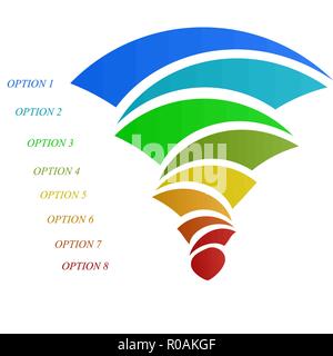 Vertrieb flache Bauform Trichter. Flat Style. Vector Illustration. Stock Vektor