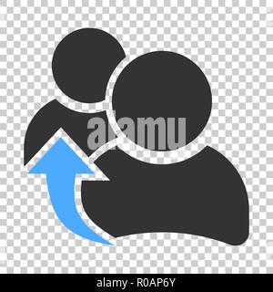 Menschen Empfehlung Symbol im flachen Stil. Business Communication Vector Illustration auf isolierte Hintergrund. Referenz Teamarbeit Geschäftskonzept. Stock Vektor