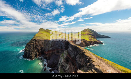 Wandern auf Madeira Ponta de Sao Lourenco Halbinsel, auf der Insel Madeira, Portugal Stockfoto