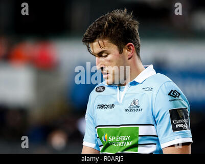 2. November, Liberty Stadium, Swansea, Wales; Guinness pro 14 der Fischadler Rugby v Glasgow Krieger; DTH-Van der Merwe von Glasgow Warriors: Simon König/News Bilder Stockfoto