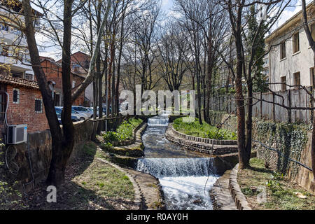 PETRICH, Bulgarien - April 6, 2018: Crazy Mary River auf der Durchreise von Petrich, Blagoevgrad, Bulgarien Stockfoto