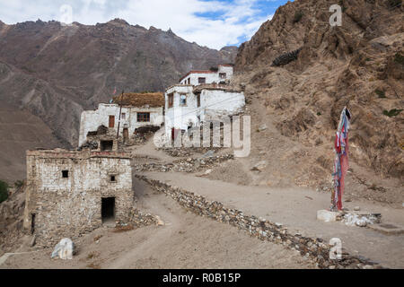 Gebäude im Bereich der Mune Gompa in Zanskar, Jammu und Kaschmir, Indien Stockfoto