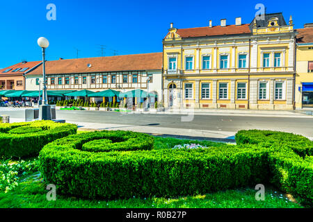 Malerischer Blick auf alte Wahrzeichen der Stadt Koprivnica, Kroatien Europa. Stockfoto