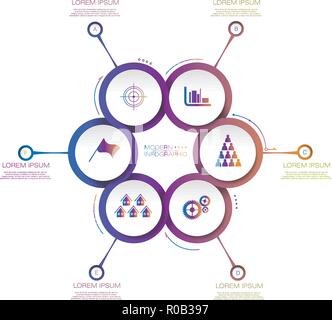 Infografik business Konferenz Präsentation grafische Vorlage abstrakt vektor design Stock Vektor