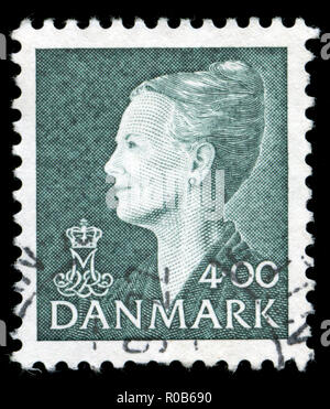 Poststempel Stempel aus der Dänemark in der Königin Margrethe II Serie 4 Stockfoto