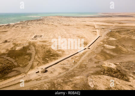 Al Zubara (Az Zubara), alten arabischen Stadt ruiniert, nord-westliche Küste der Halbinsel Katar, Al Shamal. UNESCO-Weltkulturerbe. Historische por Stockfoto